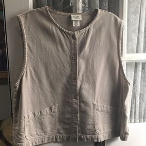 Eileen Fisher Tan Short Vest Size M